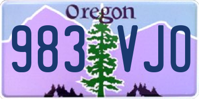 OR license plate 983VJO