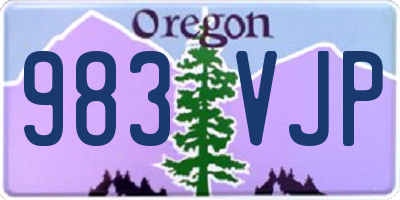 OR license plate 983VJP