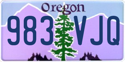 OR license plate 983VJQ