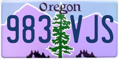 OR license plate 983VJS