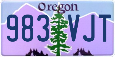 OR license plate 983VJT