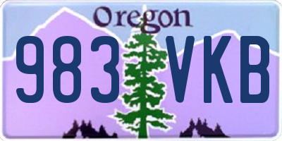 OR license plate 983VKB