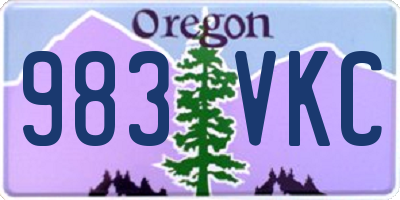 OR license plate 983VKC