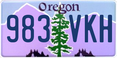 OR license plate 983VKH