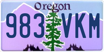 OR license plate 983VKM