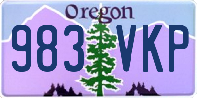 OR license plate 983VKP