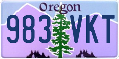 OR license plate 983VKT