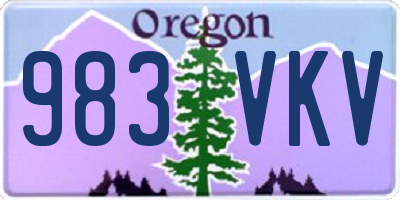 OR license plate 983VKV