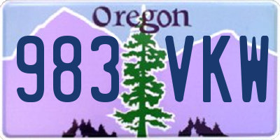 OR license plate 983VKW