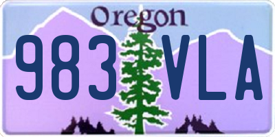 OR license plate 983VLA