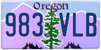 OR license plate 983VLB