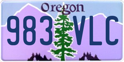 OR license plate 983VLC