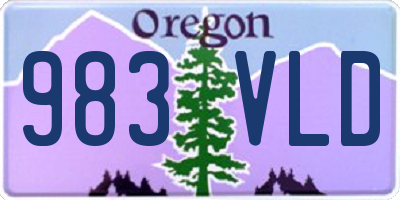 OR license plate 983VLD