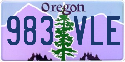 OR license plate 983VLE