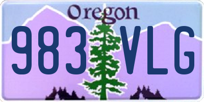 OR license plate 983VLG