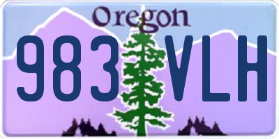 OR license plate 983VLH