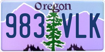 OR license plate 983VLK