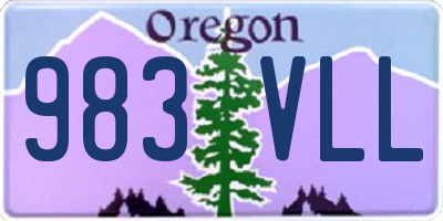 OR license plate 983VLL