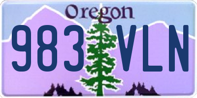 OR license plate 983VLN