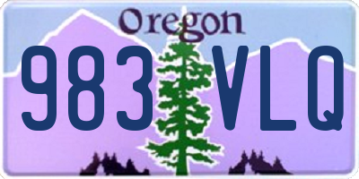 OR license plate 983VLQ