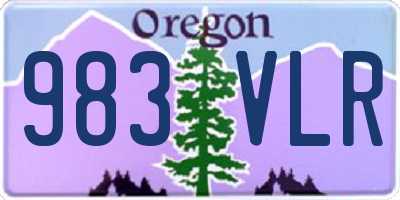 OR license plate 983VLR