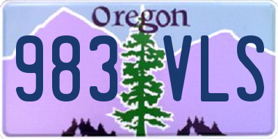 OR license plate 983VLS