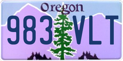 OR license plate 983VLT