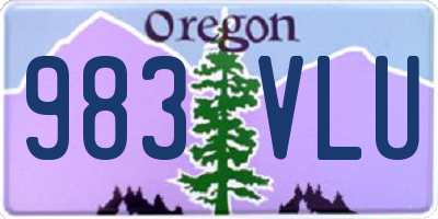 OR license plate 983VLU