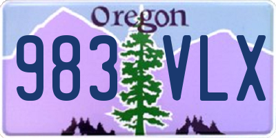 OR license plate 983VLX