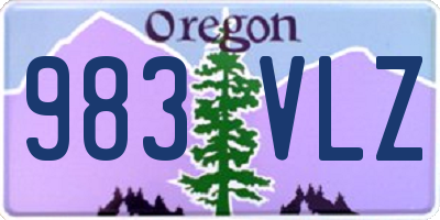 OR license plate 983VLZ