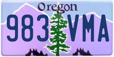 OR license plate 983VMA