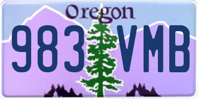 OR license plate 983VMB