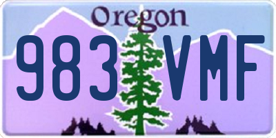 OR license plate 983VMF