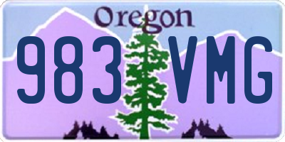 OR license plate 983VMG
