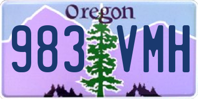 OR license plate 983VMH