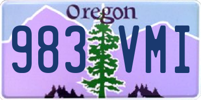 OR license plate 983VMI