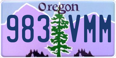 OR license plate 983VMM