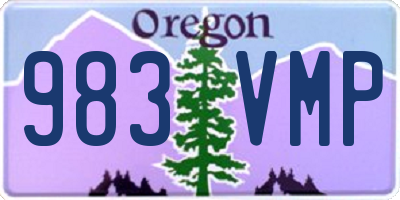 OR license plate 983VMP