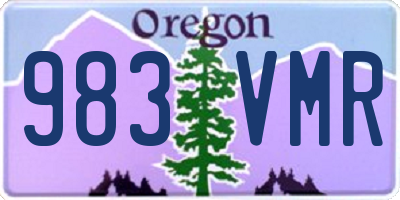 OR license plate 983VMR