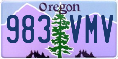 OR license plate 983VMV