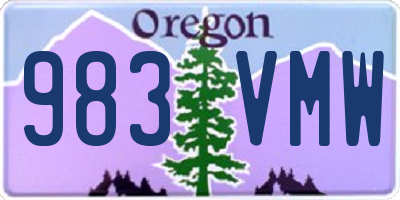 OR license plate 983VMW