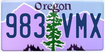 OR license plate 983VMX