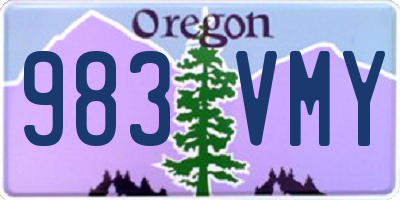 OR license plate 983VMY
