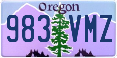 OR license plate 983VMZ