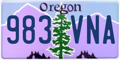 OR license plate 983VNA