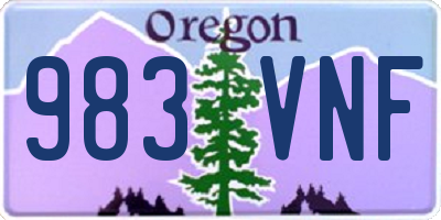 OR license plate 983VNF