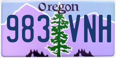 OR license plate 983VNH