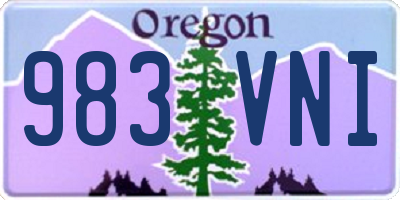 OR license plate 983VNI