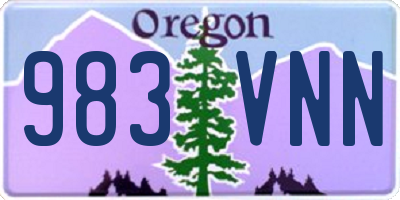 OR license plate 983VNN