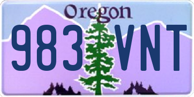OR license plate 983VNT